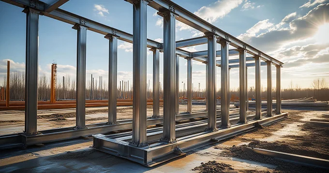 Металлоконструкция из стальных балок