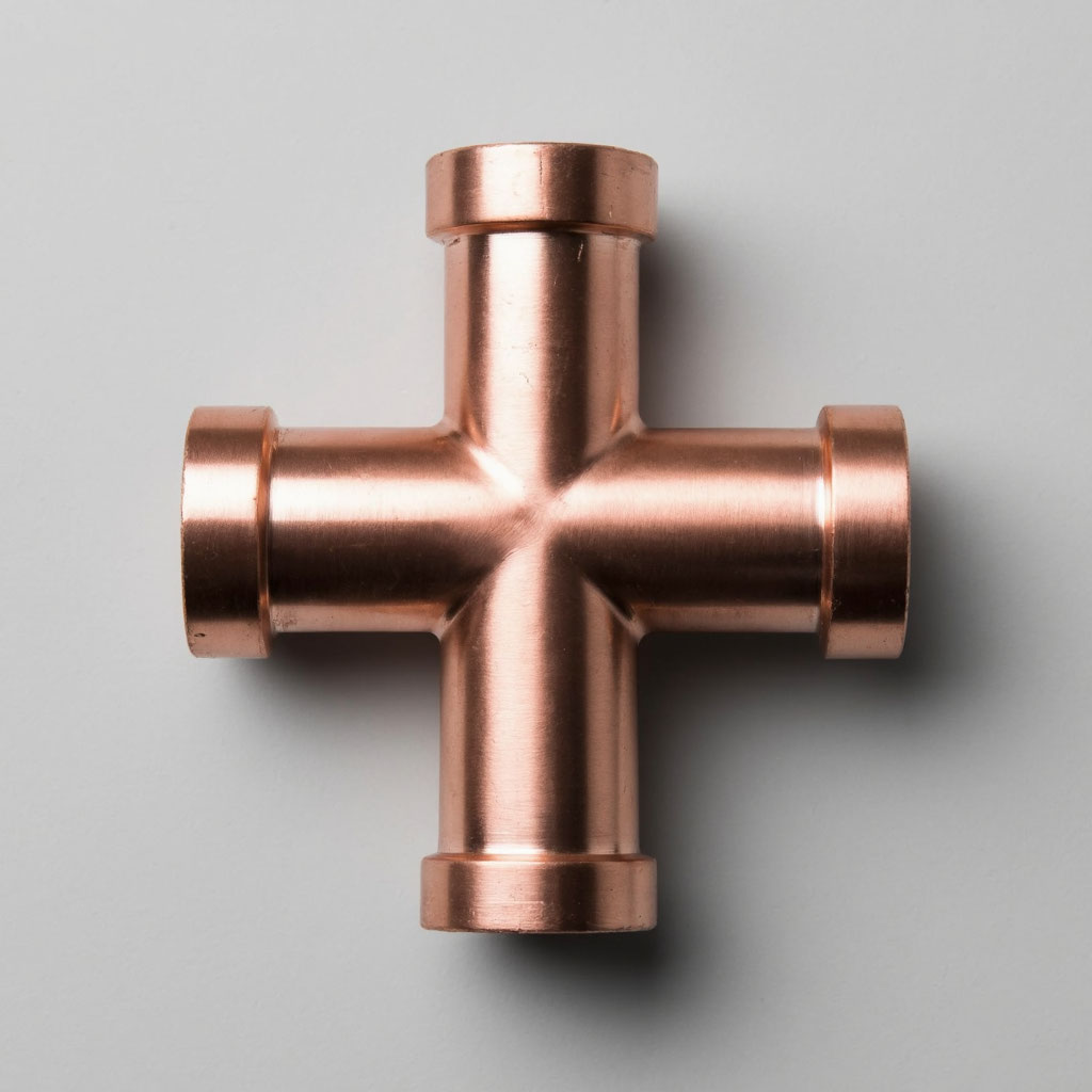 Крестовиная медная под пайку 6 мм М1р ГОСТ 32590-2013