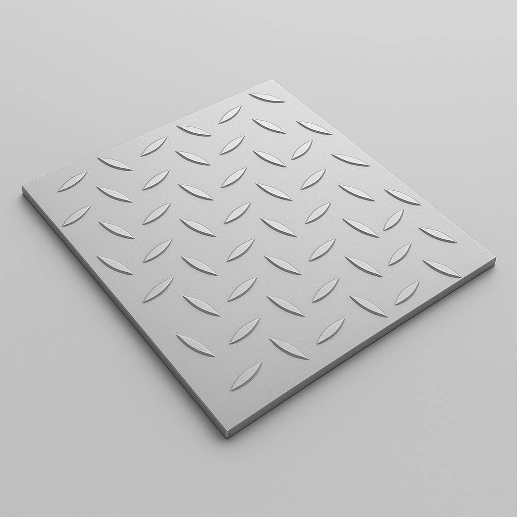 Лист нержавеющий рифленый чечевица 1х1250х2500 мм AISI 316L